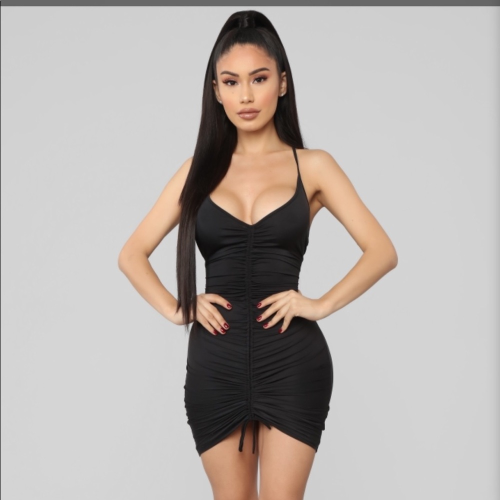 Black Fashion Nova Shanghai Dress NEW